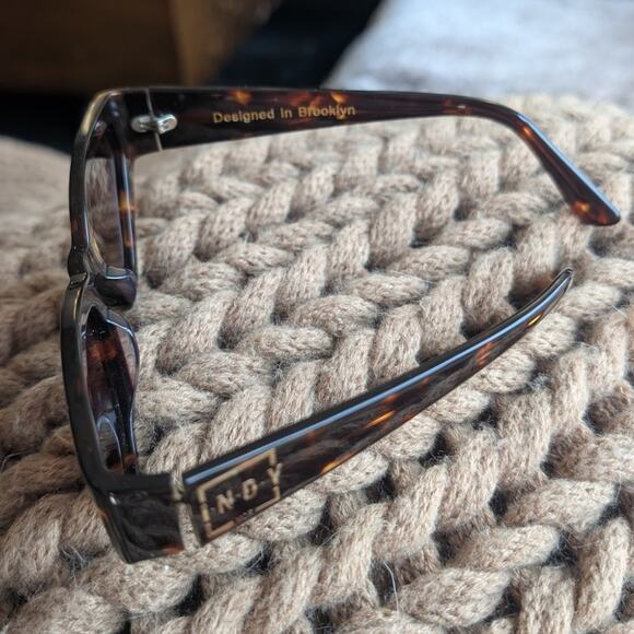 INDY Cat Eye Sunglasses Tortoise Shell Dark Frame Black Brown NYC Style Brooklyn main image 2